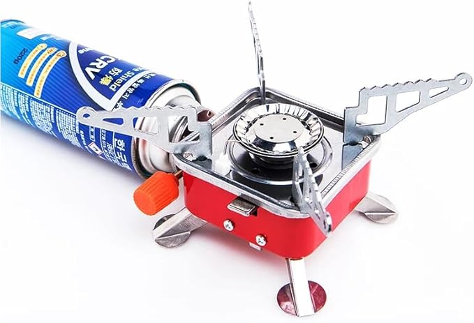 Portable Camping Gas Stove, 315g Lightweight, Bayonet Butane Compatible, Manual Ignition