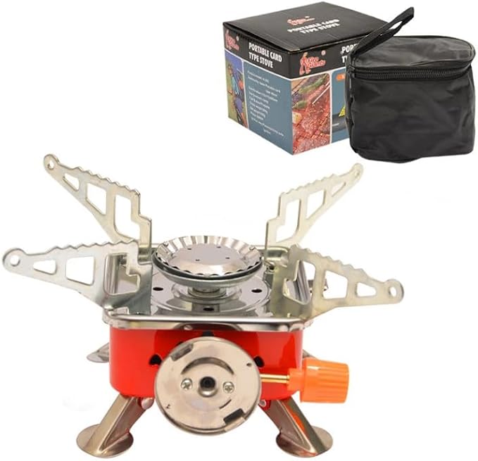 Portable Camping Gas Stove, 315g Lightweight, Bayonet Butane Compatible, Manual Ignition