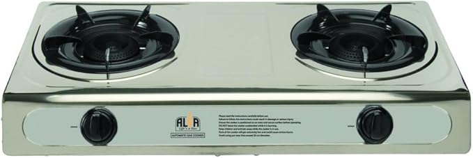 Stove | Stainless Steel Body | Auto Ignition | Portable Home, Camping, 4x4íng | 2 Plate | LPGSA Certified |12 Month Warranty