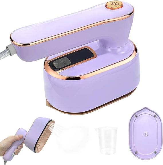 Travel Iron,1000w Handheld Mini Steam Iron Travel Steam Iron Portable Iron Machine,2 in 1 Foldable Steamer Iron With 20s Fast Heat Up,180° Rotating Dry and Wet Ironing for Home and Travel