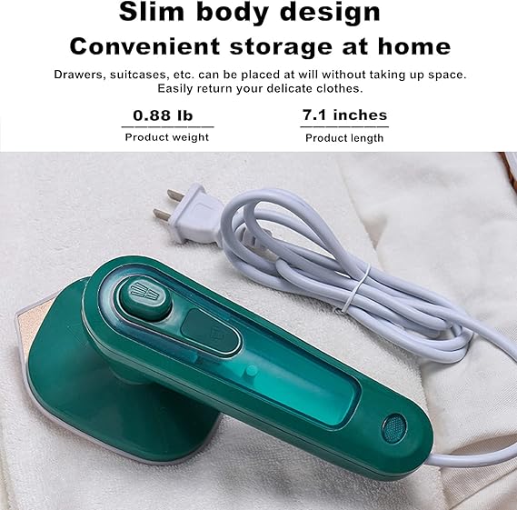 Micro Steam Iron Professional Mini Portable Steam Iron Handheld Household Garment Steam Iron for Clothes Suitable for All Kinds of Clothes for Family and Travel