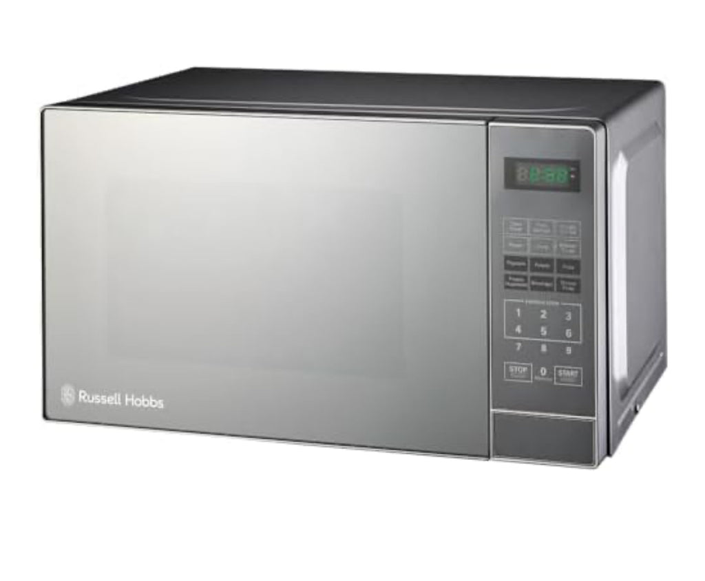 Russell Hobbs RHEM20L 700W Silver Mirror Finish Electronic Microwave, 20 Liter